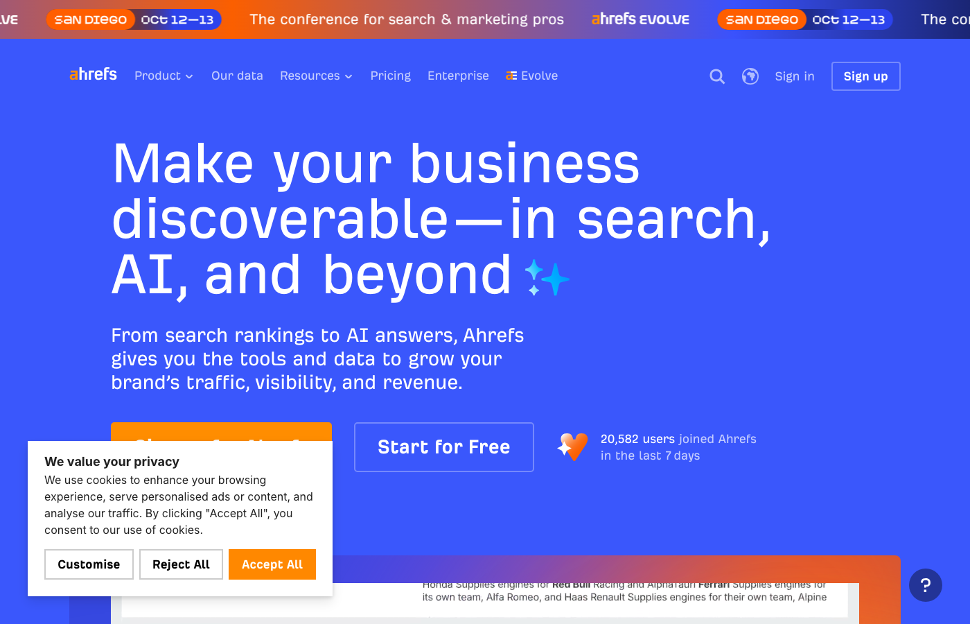 Ahrefs features