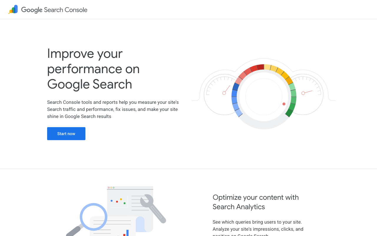 Google Search Console performance report